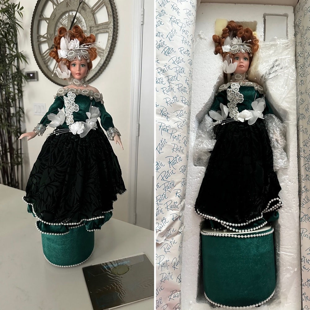 0001/500 1998 Rustie collectible porcelain doll holly fiber optic 16” full body